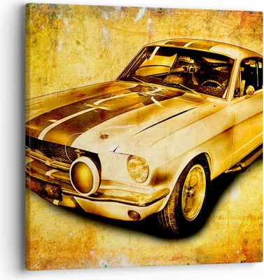 Produktbild von Bild auf Leinwand - Leinwandbild - Auto klassisch Geschwindigkeit Sammler - 40x40cm - Wand Bild - Wanddeko - Leinwanddruck - Bilder - Kunstdruck - Leinwand bilder - Wandkunst - AC40x40-0528