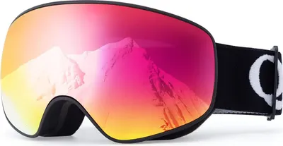 Image de Lunettes de ski pour enfants, anti-buée, protection UV400, taille M/L - noires