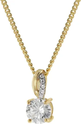 GLIZZ GL8143 Damen-Halskette mit Gold-Anhänger 333/8K Zirkonia 1