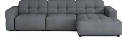 Produktbild von Emoebel24 Modulare Ecksofa rechts Bergi 284x166x70 cm Dunkelgrau