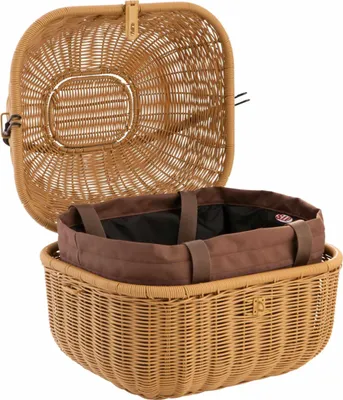 Obrázok produktu pre Okrúhly batožinový kôš SIP Classic z kovu a hnedej imitácie kože s vnútorným vreckom