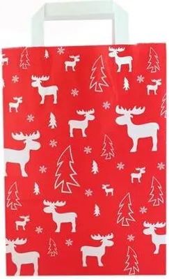 Produktbild von Papiertragetasche ELCH WEIß, 22 x 10 x 31 cm, 80 g/m², 100 Stück