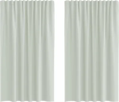 Produktbild von Voile Vorhänge mit Schlaufen 2 Stk. Hellgrau 140x175 cm