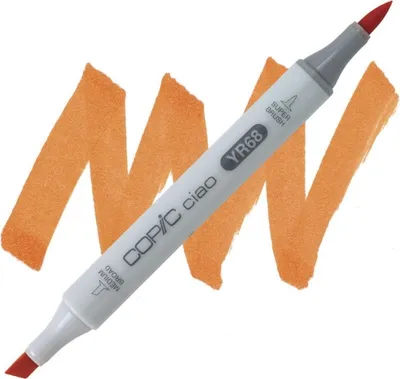 Obrázek produktu pro Lihová fixa COPIC Ciao oboustranná Brush & Chisel, YR68 Orange