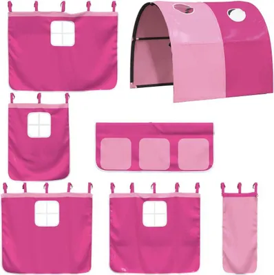 Produktbild von "2026 Aktion" Vorhänge für Hochbett mit Tunnel Rosa Polyester - NeuMöbel2075636