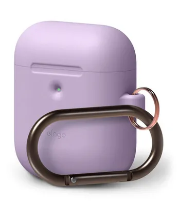 Image de Étui de recharge sans fil en silicone pour AirPods 2 / AirPods 1 Lavande