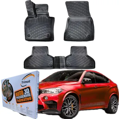 Produktbild von Trimak Autofußmatten für BMW X6 F16 2014–2019 Allwetter Gummimatten