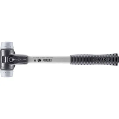 Produktbild von HALDER SIMPLEX Schonhammer Ø 30 mm TPE-mid grau mit verstärkem Tempergussgehäuse und Fiberglasstiel