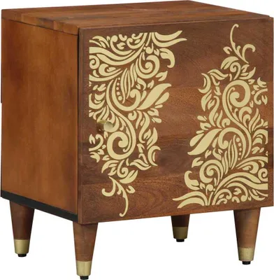 Produktbild von vidaXL Nachttisch mit Tür 2 pcs Honigbraun 40 x 33 x 46 cm