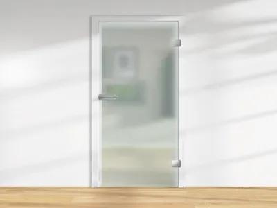 Produktbild von FLEXO Weiß 8mm ESG Ganzglastür, Siebdruck mattweiß, Tueren mit Lichtausschnitt, Sicherheitsglas, Badezimmer Tür, Duschtuer, Nischenabtrennung