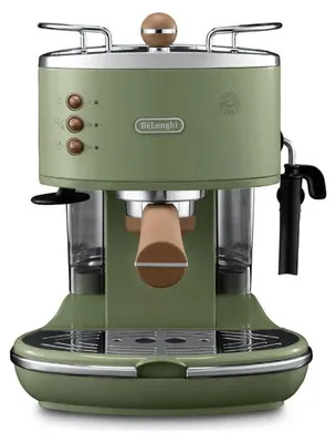 Obrázok produktu pre De’Longhi Icona Vintage, Espresso kávovar, 1,4 L, kávový sáčok, Mletá káva, 1100 W, Zelená