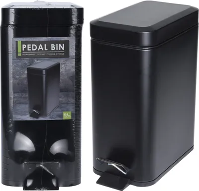 Produktbild von Excellent Houseware Tretmülleimer 5 L Mattschwarz