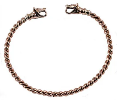 Produktbild von Armreif Wikinger-Wolfsköpfe Bronze Armspange groß