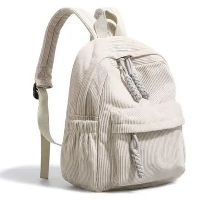Zdjęcie produktu dla Mały, plecak turystyczny typu "daypack" w kolorze beżowym, dla kobiet i mężczyzn, wymiary: 27x10x30 cm