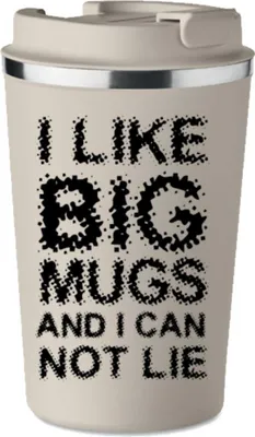 Obrázok produktu pre Prémiový termohrnček s potlačou I LIKE BIG MUGS na kávu 350 ml KT_087