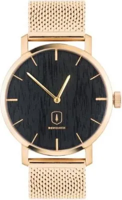 Obrázek produktu pro BeWooden Dřevěné analogové hodinky s kovovým řemínkem Sunset Watch