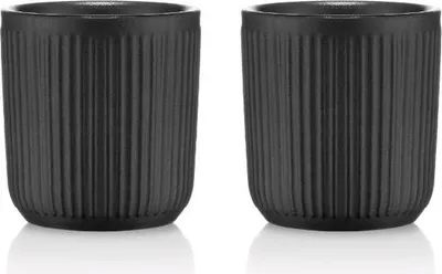Image de Set 2 Tasses Espresso Douro Noires Bodum Design élégant Et Robustesse En Grès - Bodum
