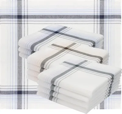 Produktbild von Betz 12 Stück Herren Stoff Taschentücher Set Leo 10 100% Baumwolle Größe 40x40 cm Farbe - Leo 10 Dessin 3 454810