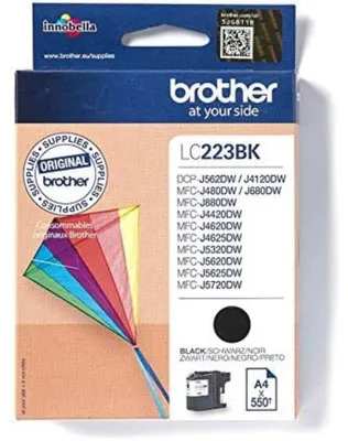 Zdjęcie produktu dla Brother LC-223BK, Czarny, 1 szt., 550 stron(y), Jednopak