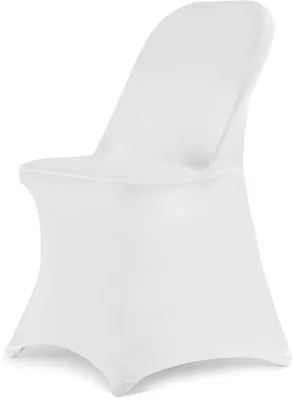Immagine prodotto di Uniqoos® Set di 30 copristole elastici, adatti a sedie pieghevoli – 85% poliestere/15% Spandex, universali, per proteggere e decorare con eleganza per matrimoni/eventi