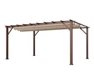 A product shot of a pergola on a white background.
