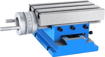 A precision milling machine cross slide table with two axes, shown on a white background.