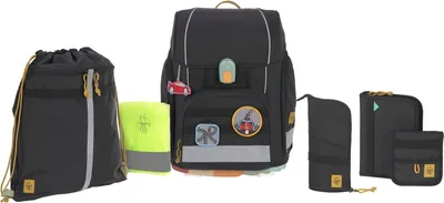 Produktbild von Lässig Schulranzen Set 7-teilig, Boxy Unique black