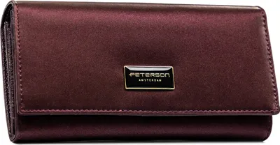 Obrázok produktu pre Peterson Dámska kožená peňaženka Anoil tmavo červená One size