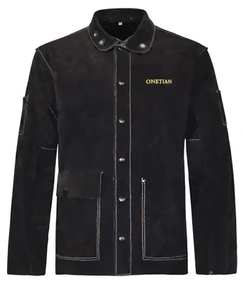 Produktbild von Sicherheitsjacke hitze- und flammhemmend - Langlebiges Spaltleder - Polyamid-Nähte