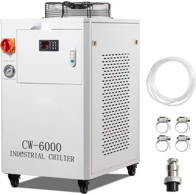 Produktbild von Przemysłowy system chłodzenia wodą SM® - CW6000, 1500 W z kompresorem - pojemność zbiornika wody 15 l - maks. przepływ 65 l/min - do grawerek laserowych CO2.