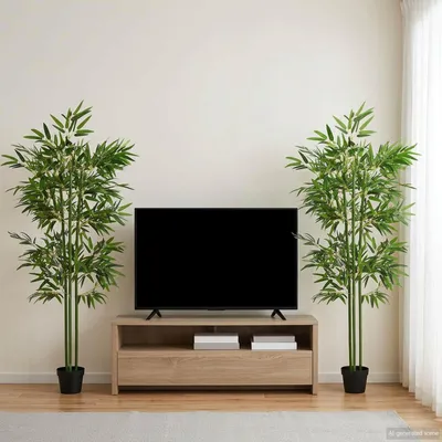 Obrázek produktu pro Umělý bambusový strom 2 pcs Zelená 45 x 18 x 175 cm