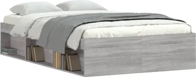 Produktbild von Möbel Bettgestell - Doppelbett - Grau Sonoma 120x200 cm - Polsterbett Klassische Betten CLORIS5345904