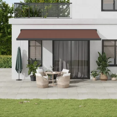 Zdjęcie produktu dla Maison Exclusive – markiza ręczna, brązowa, 500 x 300 cm