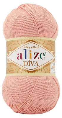 Produktbild von Alize Diva Garn 363 Hellrosa 100g/350m - seidig glänzend, weich