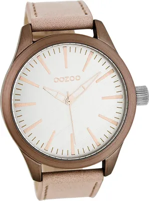 Produktbild von Oozoo Leder Damen Uhr Analog Quarzuhr Armband rosa Timepieces D2UOC7425A