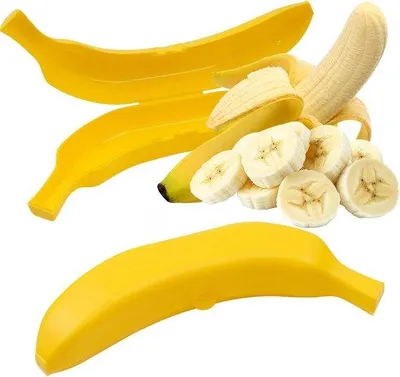 Produktbild von Bananenbox-Set, 2 Stück – Robuste Obstbox – BPA-frei – Ideal für unterwegs – Vemera