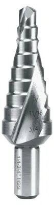 Produktbild von RUKO Stufenbohrer HSS-Co 5 in Zollabmessungen spiralgenutet mit Kreuzanschliff