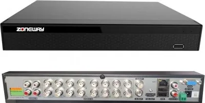 Obrázek produktu pro 16CH IP/16CH AHD 8MPx hybridní rekordér 4K XVR | ZONEWAY XVR5016