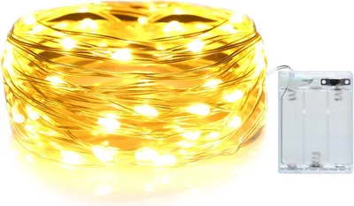 Imagen del producto de Guirnalda de luces LED - Juego de 30 - 3 metros - Micro-LED con temporizador de 6 horas - Funciona con pilas - Ideal para interiores, terrazas - Decoración de Halloween