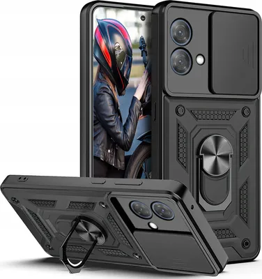 Zdjęcie produktu dla Etui do Motorola Moto G84 5G PANCERNE SLIDE RING CASE + SZKŁO 9H