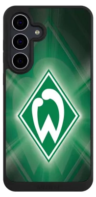 Produktbild von NIVOCASE Handyhülle für Samsung Galaxy S25 FE  Hülle NIVOpure Case Schwarz Offizielles Lizenzprodukt SV Werder Bremen Wappen