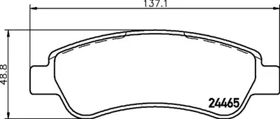 Produktbild von HELLA Bremsbeläge Satz Hinten Bremsklötze für FIAT Ducato Kastenwagen (250, 290) 8DB 355 012-911