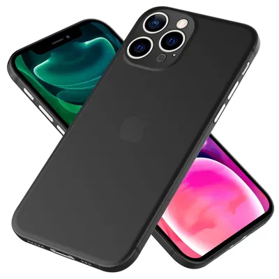 Obrázek produktu pro NALIA Extrémně tenké pevné pouzdro pro iPhone 13 Pro, průhledné, 0,3 mm, černé