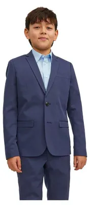 Produktbild von Jack & Jones 12203557_1220_140, Männlich, Blau, Blazer, Kind, Medieval Blue, Spreizkragen