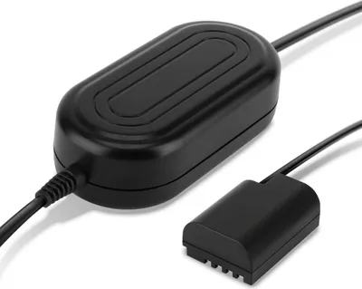 Produktbild von subtel Netzteil DMW-AC8 + DMW-DCC12 kompatibel mit Panasonic Lumix DMC-GH3 DMC-GH4 DC-GH5 GH9 Kamera, Camcorder ca. 3m + Akku Dummy DC Kuppler Netzadapter Stromkabel Gleichstromkuppler Koppler Kupplung