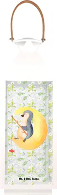 Imagen del producto de Linterna decorativa de pingüino, diseño lunar, tamaño XL. Ideal para regalos, lámpara colgante, dormitorio, decoración con frases, farol para velas, iluminación, ángel, cansancio, vela de viento, dulces