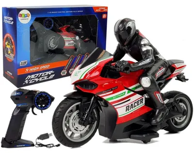 Produktbild von Sportmotorrad 2.4G Ferngesteuerter Racer Reichweite 35m Rot
