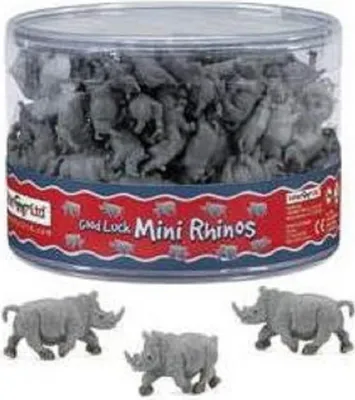 Produktbild von Safari - 343122 - Good Luck Minis - Glücksminis, Nashorn, ca. 3cm, PVC, 5 Stück