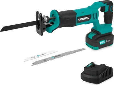 Produktbild von Vonroc Akku-Säbelsäge 20V | Inkl. 3 Sägeblätter – Inkl. 4.0Ah Akku und Ladegerät