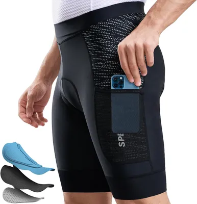 Produktbild von Herren Radhose mit Taschen Atmungsaktiv UPF50 Rutschfest L